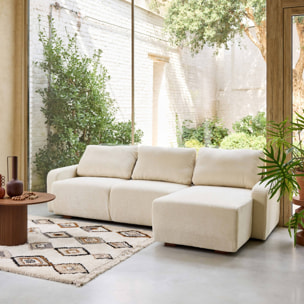 Canapé d'angle droit 3 places tissu  DANY