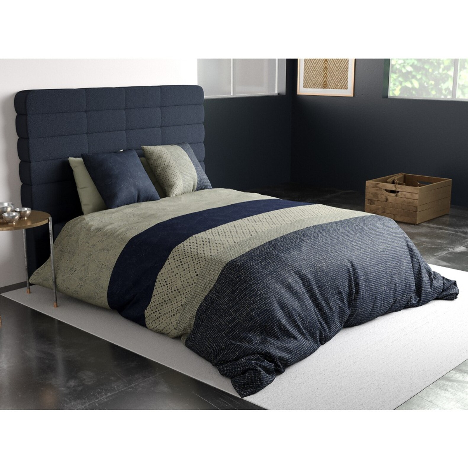 Parure housse de couette imprimée + 2 taies Crepuscule