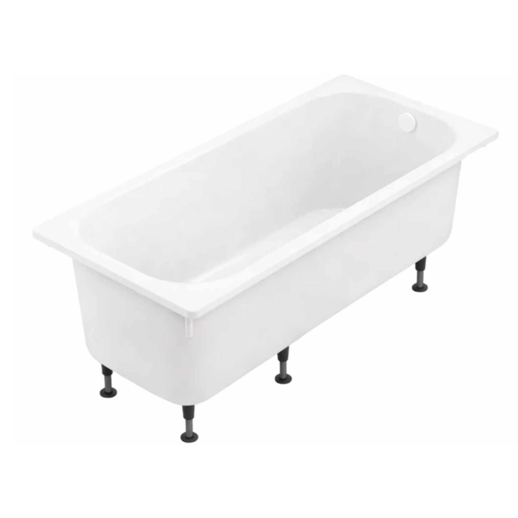 Baignoire droite 170 X 75 Brive avec vidage blanc