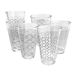 Lot de 6 verres, SLOW