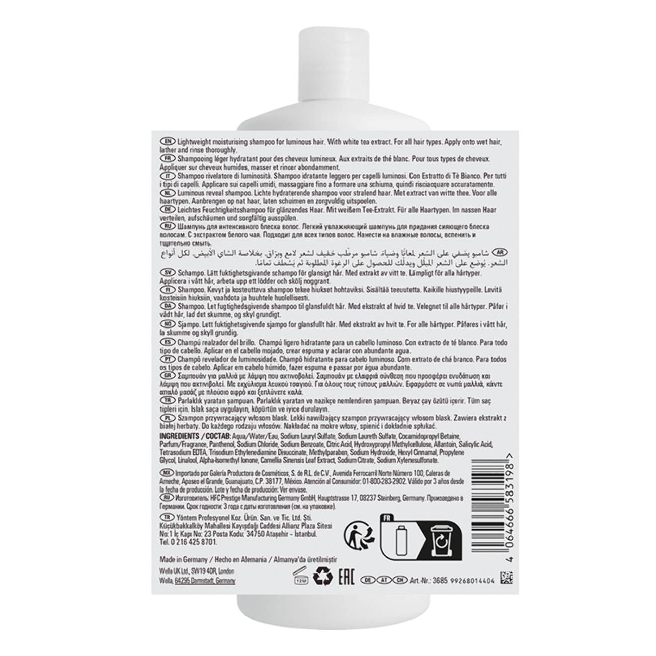 WELLA PROFESSIONALS Oil Reflections Shampoo Rivelatore Di Luminosità 1000ml