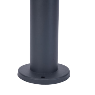 FORLIGHT Pixa - Baliza de Jardín con 2 Focos Orientables GU10. Altura 81cm IP44 para Exterior. Color Negro