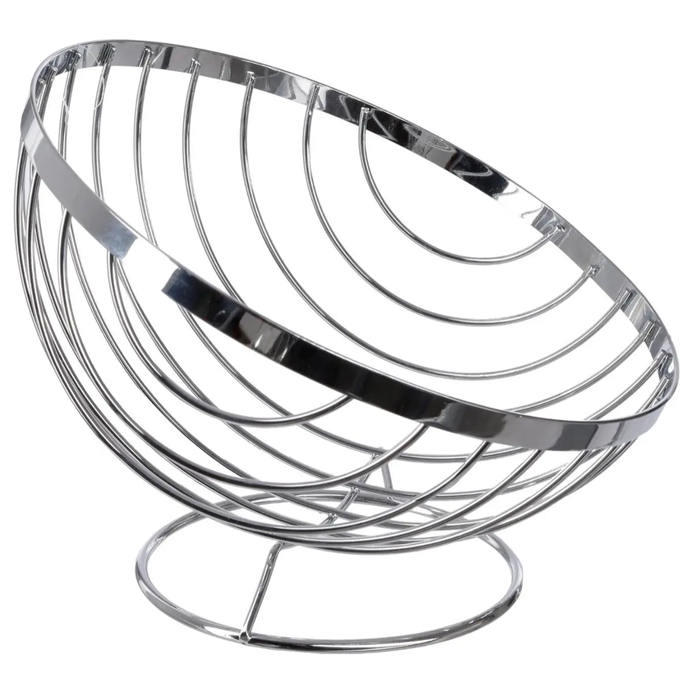 Corbeille en acier chromé "Oblik" 26,5cm