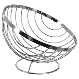 Corbeille en acier chromé "Oblik" 26,5cm