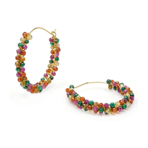 Pendientes Rend acabado oro amarillo 18k