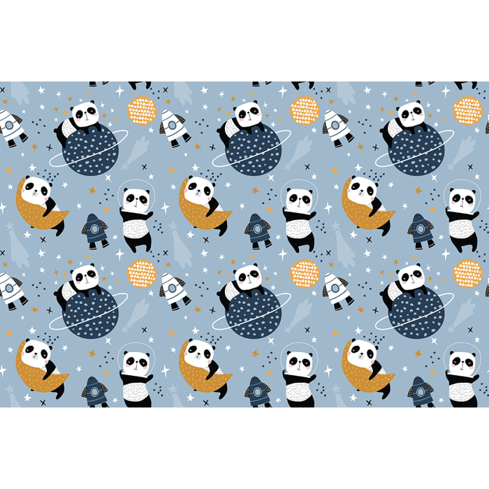 Sticker meuble enfant pandas et les planètes 40 x 60 cm