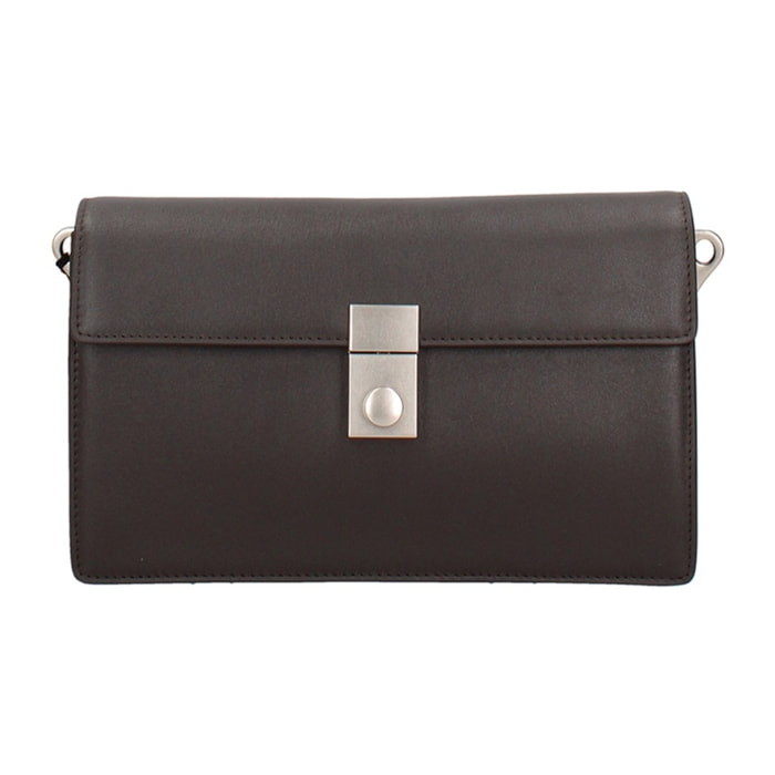 Borsa a tracolla da donna Made in Italy - Modello Valoria - 100% pelle - 24.0 x 15.0 x 7.0 cm