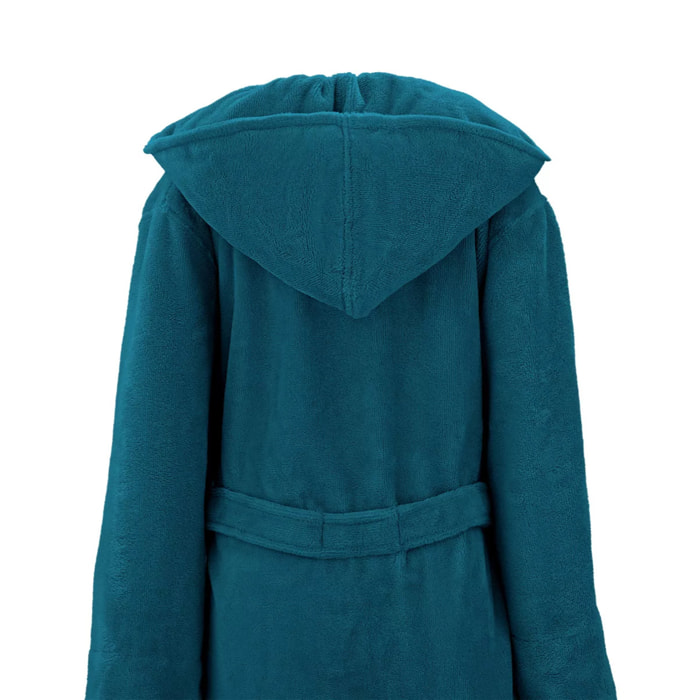 Peignoir coton mélangé 300 g/m² uni bleu Teddy canard