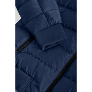 Chaqueta Dolomite acolchada azul marino con parche Polo Club