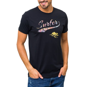 Camiseta de algodón 150 gr Hot Buttered Surfer Negro