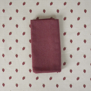 Lot de 2 serviettes jacquard Massaic Grenat