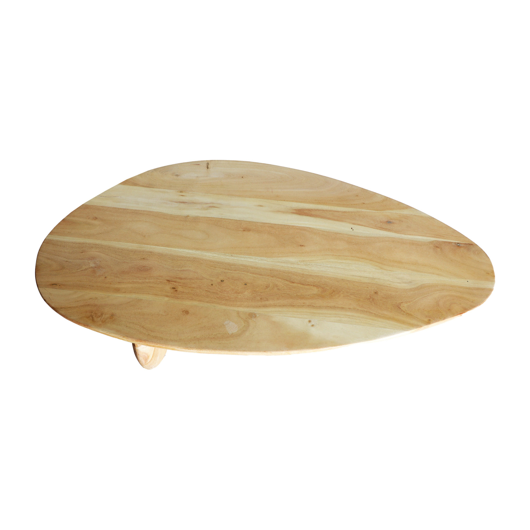 Mesa de centro de madera de acacia marrón claro de 110x59x35cm