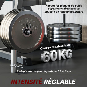 Leg press machine - Leg Curl - presse à mollets - entièrement réglable - max. 120 Kg