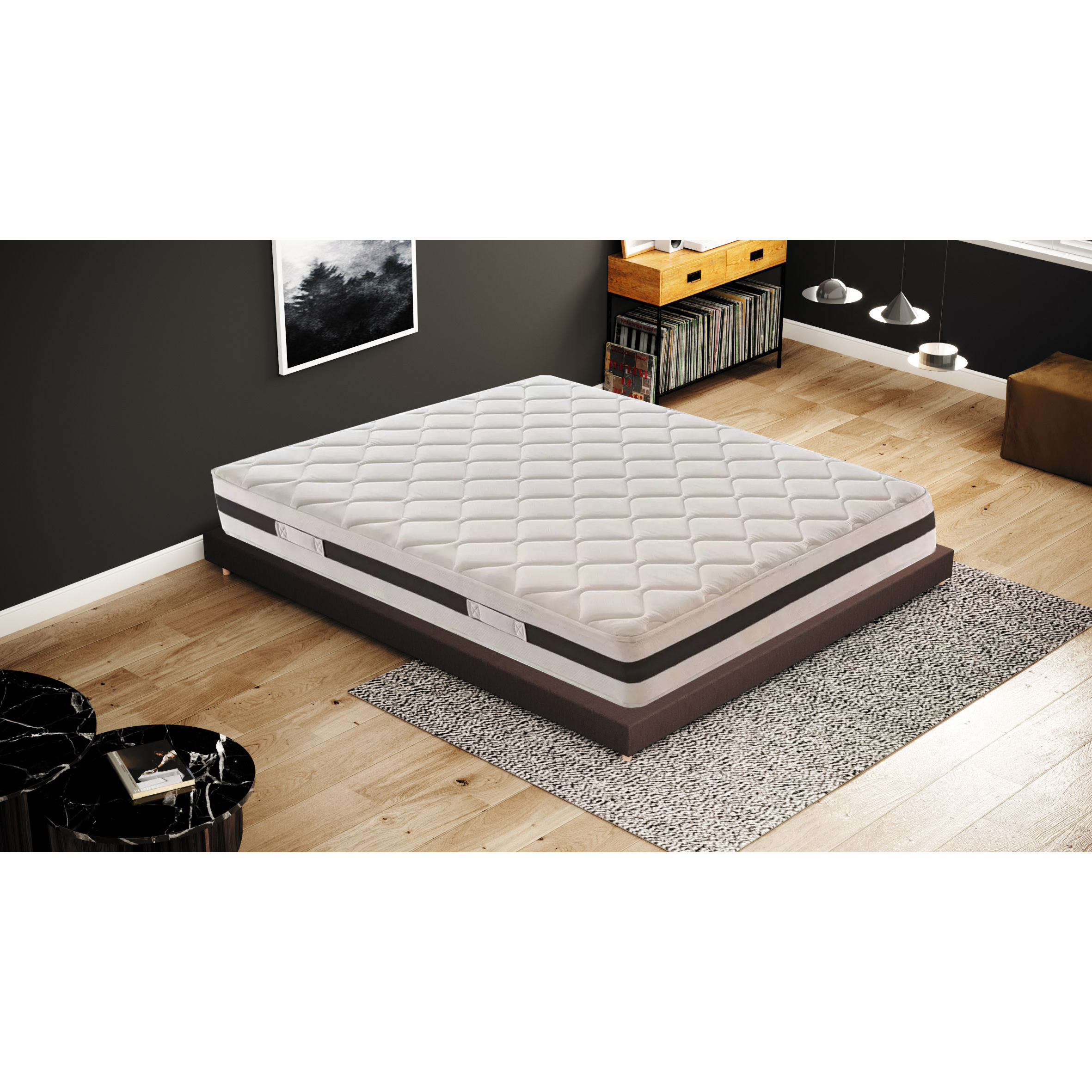 Materasso 140x190 Molle insacchettate e memory foam 9 Zone differenziate Altezza 21 cm