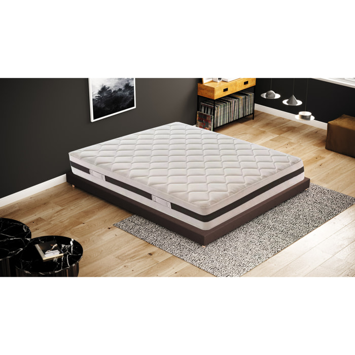 Materasso 140x190 Molle insacchettate e memory foam 9 Zone differenziate Altezza 21 cm