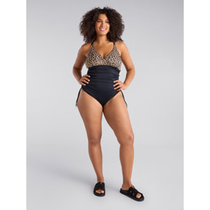 Fiorella Rubino - Costume intero maculato tummy control - Nero