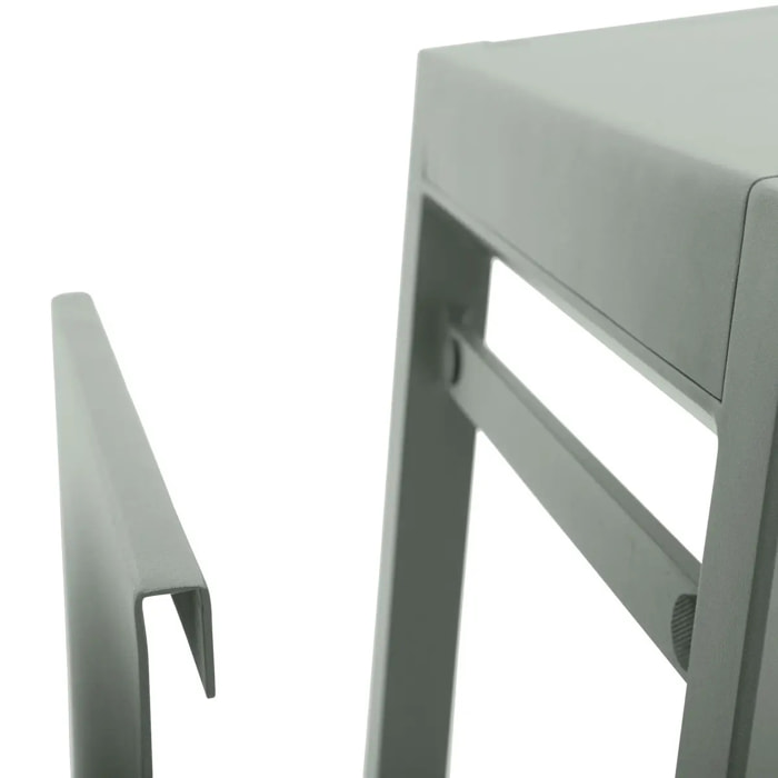 Table d appoint de jardin carrée "Allure" vert laurier 55 x 45 x 55cm en aluminium