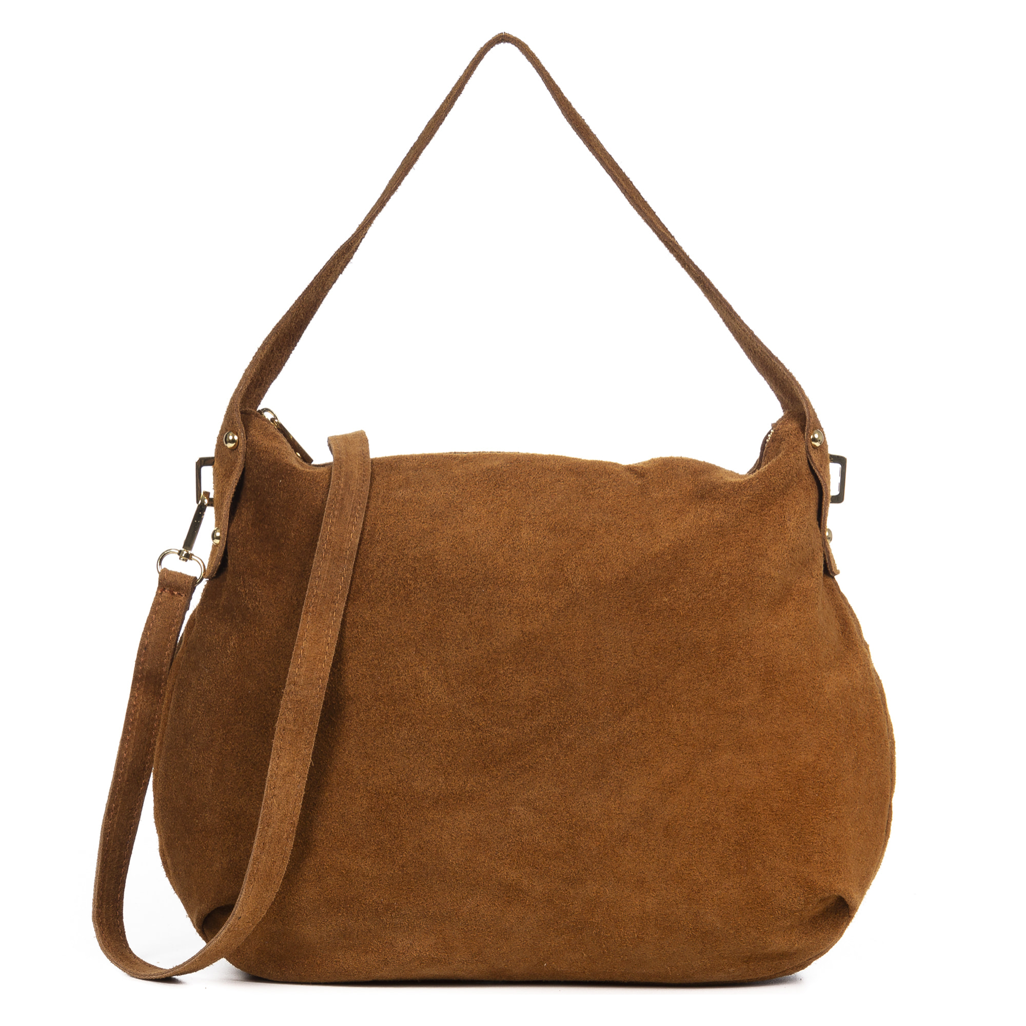 Acerenza Bolso de hombro Mujer.Piel auténtica Gamuza