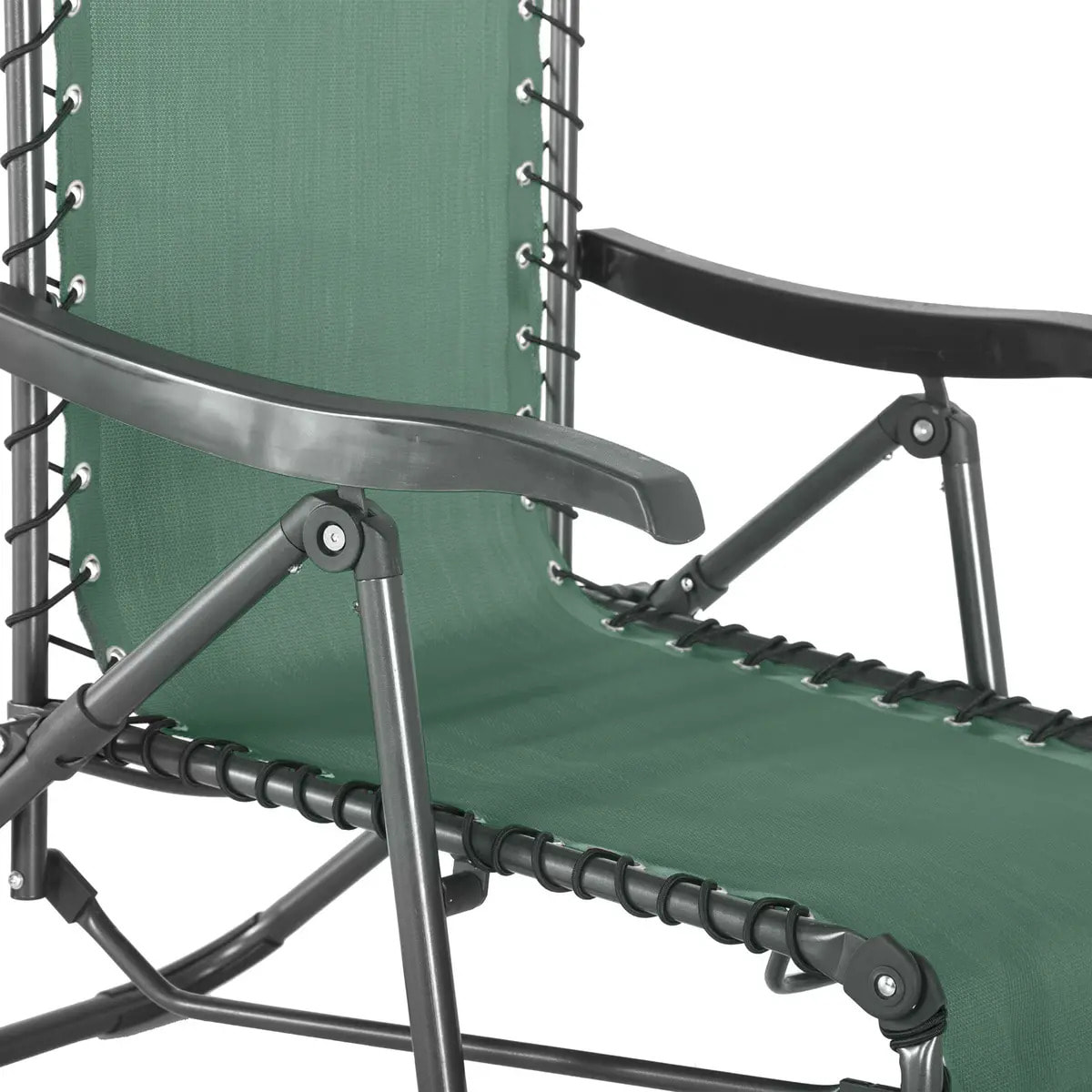 Fauteuil relax de jardin "Silos" vert olive acier traité époxy en texaline