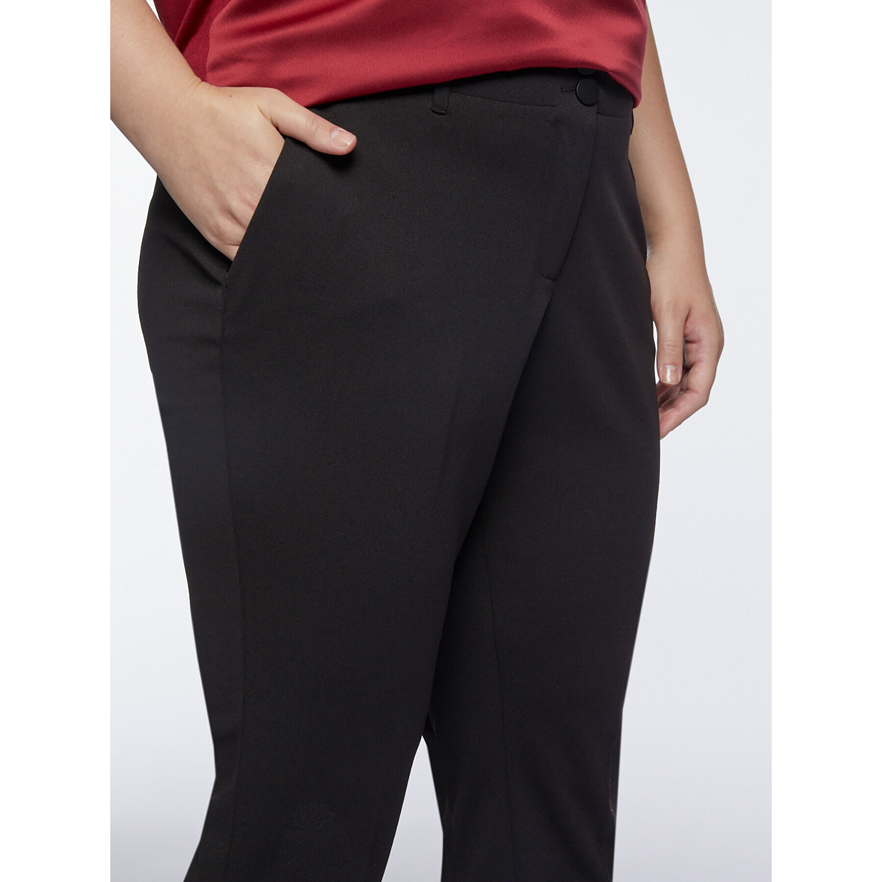 Fiorella Rubino - Pantalones de crepé elástico - Negro