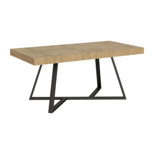 Mesa extensible 90x200/460 cm Booster roble natural patas antracita