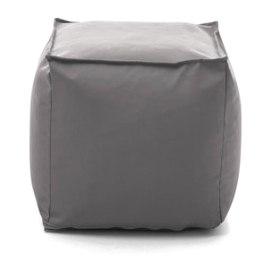 Pouf Annalaura, Pouf multifunzione, 100% Made in Italy, Poltroncina relax in tessuto imbottito, Cm 45x45h45, Grigio