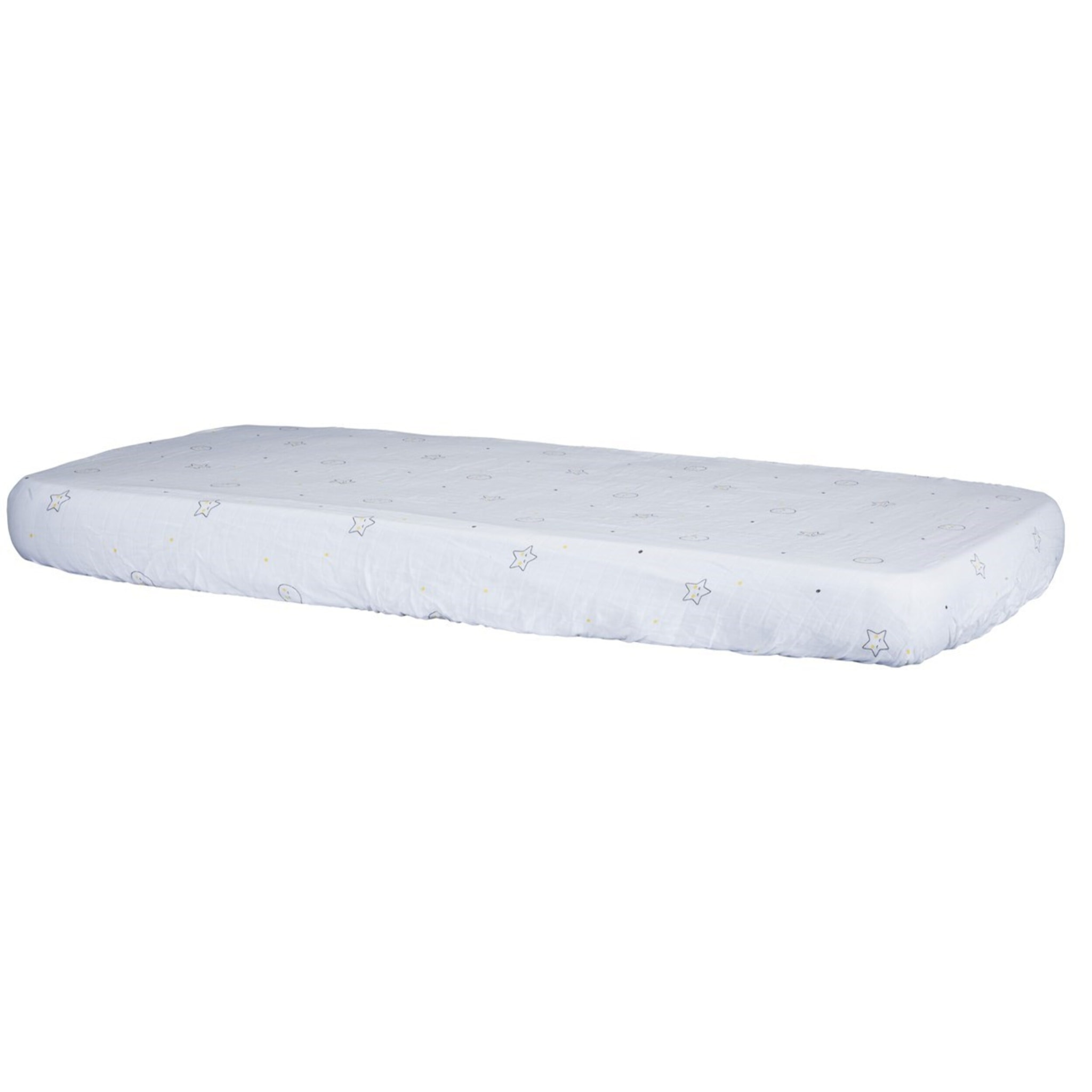 Lot de 2 draps housse bébé en coton bio blanc