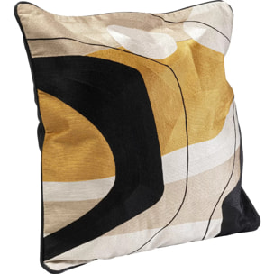 Coussin Fields jaune 50x50cm Kare Design