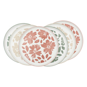 Lot de 6 grandes assiettes, HANAE