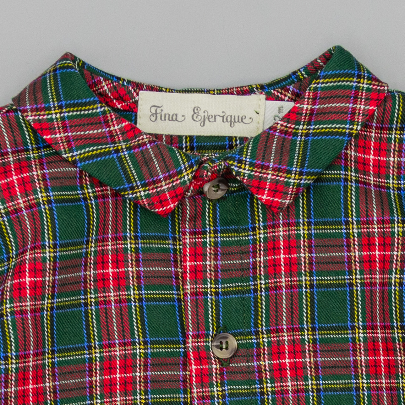 Camisa Verde De Viella Con Cuadros