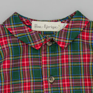 Camisa Verde De Viella Con Cuadros