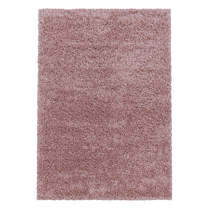 SYDNEY - Tapis shaggy uni à poils longs rose - SYD3000ROS