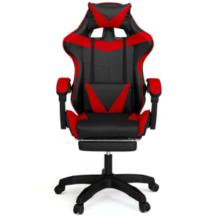 Fauteuil de bureau spécial gaming noir et rouge