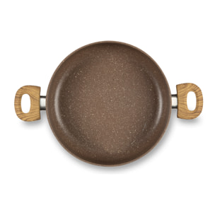 Poêlon 28 cm Excelsa – Wood & Stone, Aluminium Beige