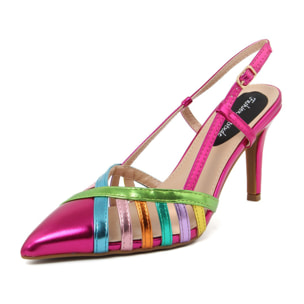 Slingback Donna colore Fuxia-Altezza tacco:9cm