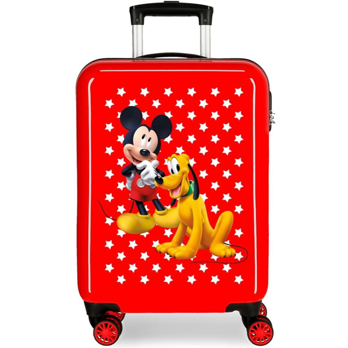 Trolley in ABS Mickey e Pluto Rosso Lui Mickey Mouse Rosso