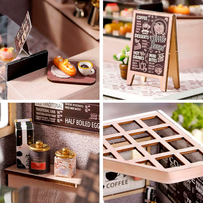 Caffè Facile. Modello 3D realistico con grande dettaglio, copertura antipolvere e luci LED.