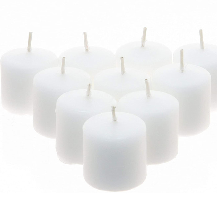 JUEGO DE 10 VELAS VTV BALNCAS|L. 19,8 x P. 8 x A. 4,1 cm