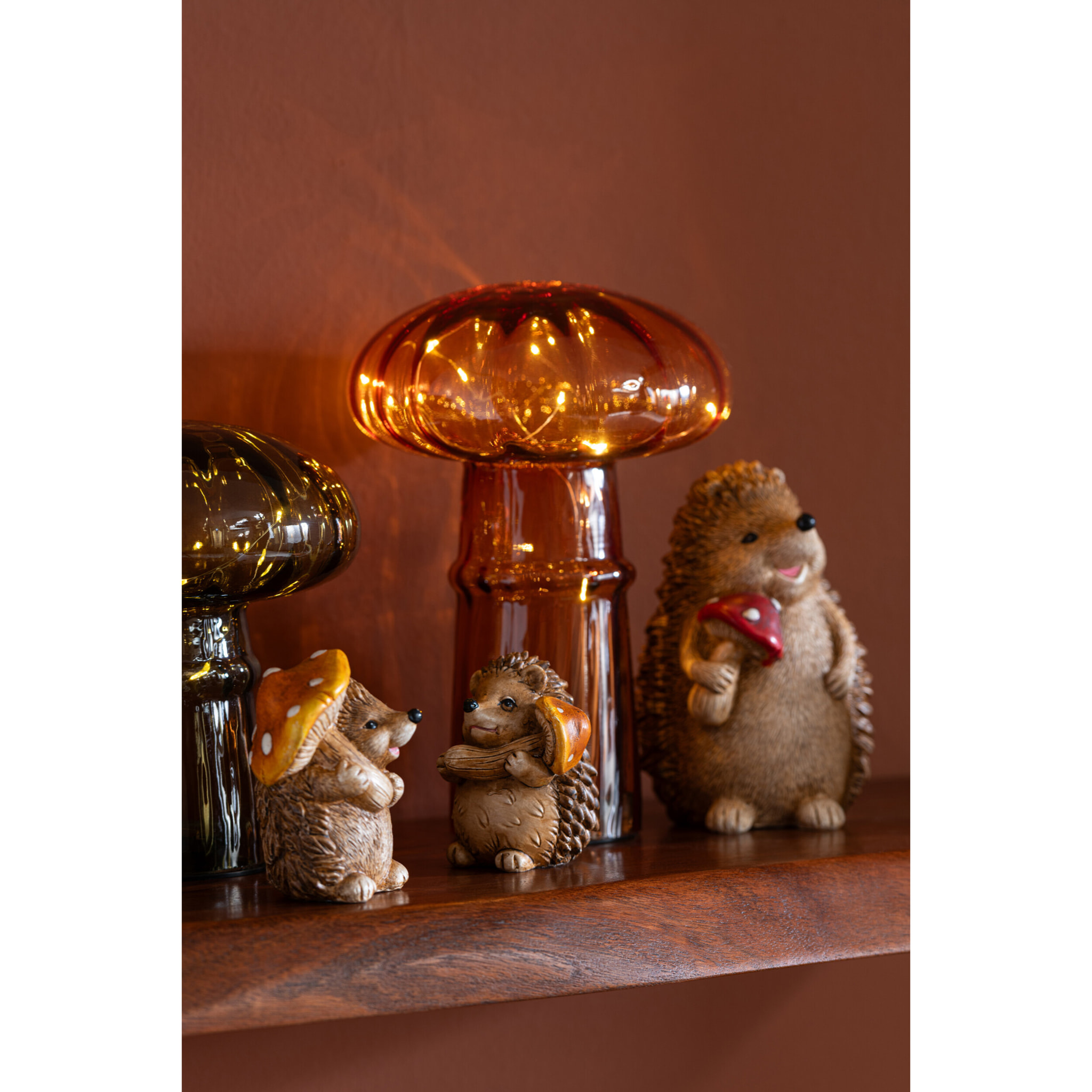 J-Line figurine Ange - polyrésine - brun - 3 pcs