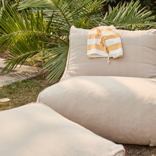 Chauffeuse et repose pied extérieur oléfine  PLUMA