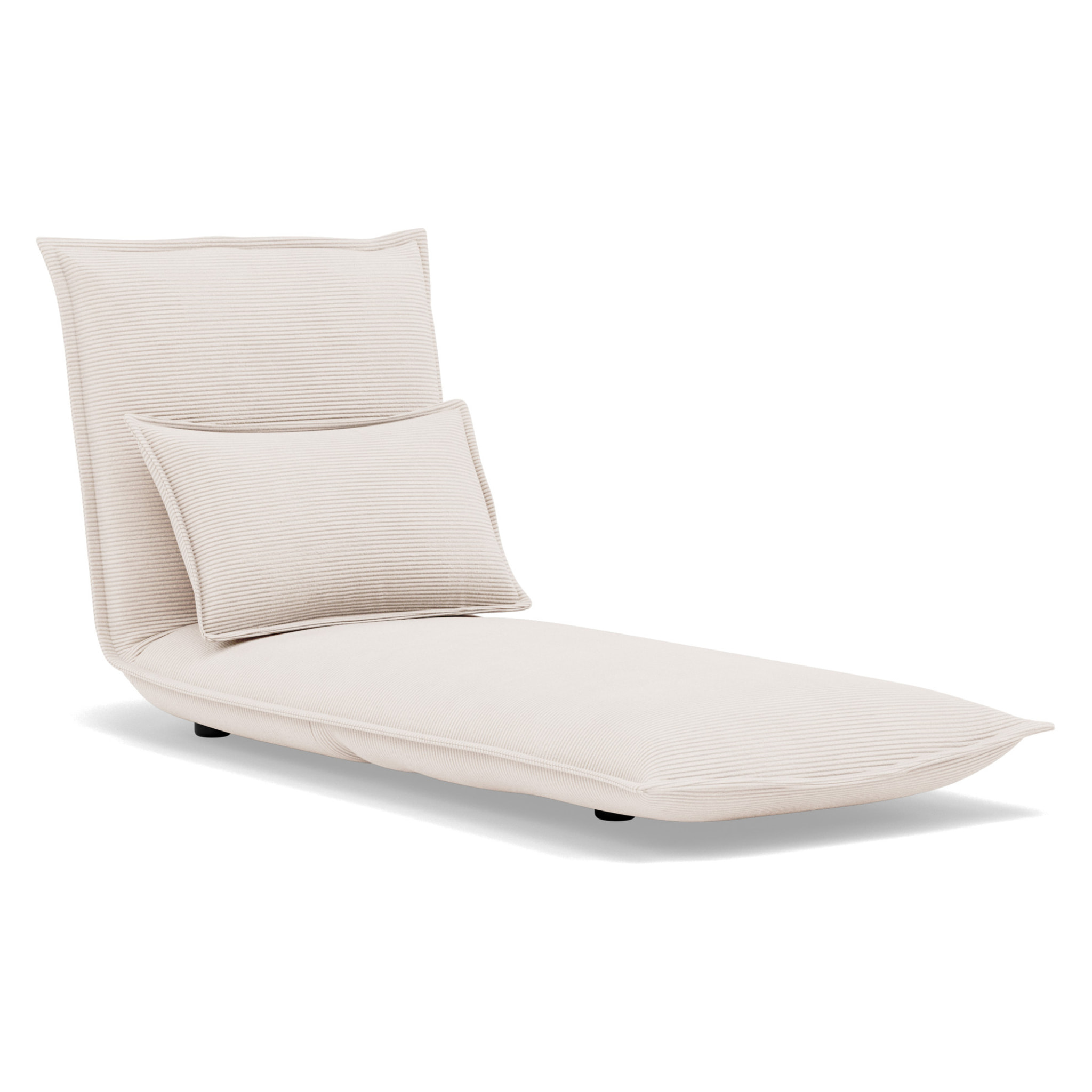 Candice - Banquette 1 place convertible clic-clac en velours côtelé - Beige