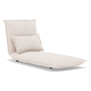 Candice - Banquette 1 place convertible clic-clac en velours côtelé - Beige