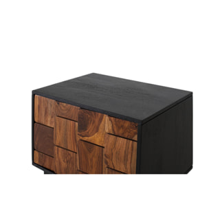 Mesitas de Noche de Madera de Mango 56 Cm Estilo Rústico Étnico Moderno