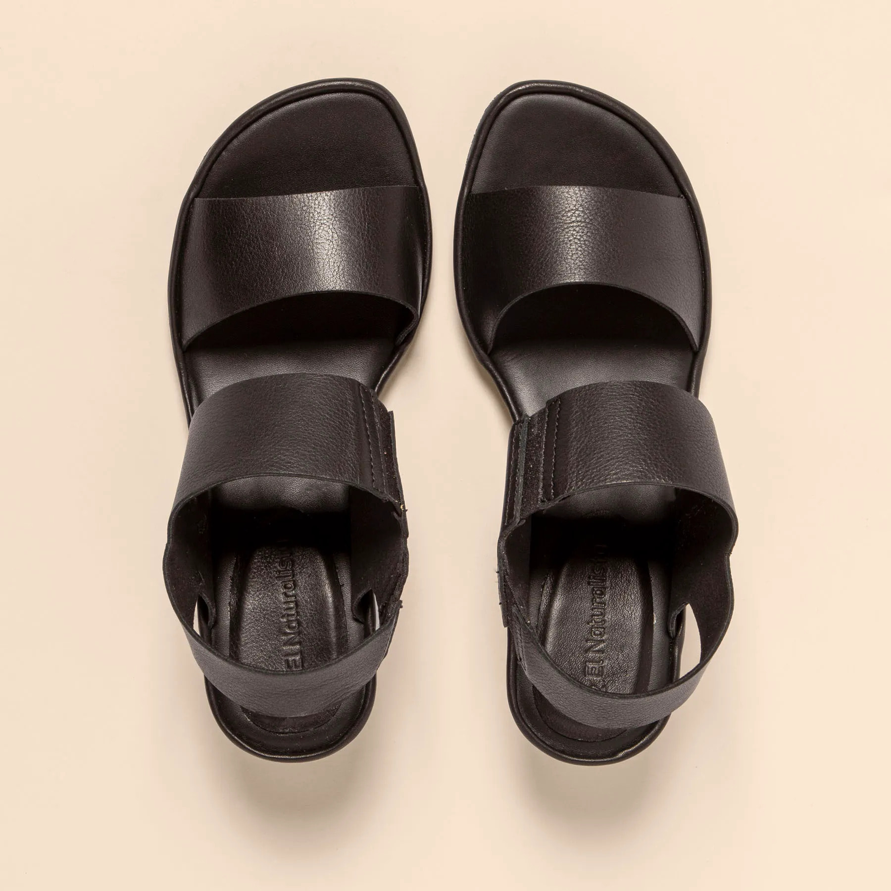 Sandalias con tacón N885 SOFT NAPPA BLACK/ FLORA color Black