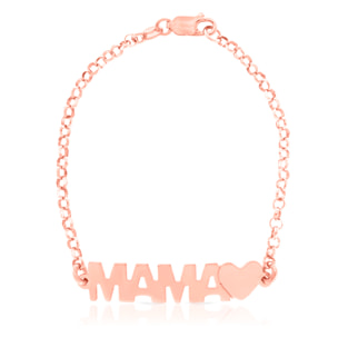 Pulsera de Plata de Ley 925 con inserción de colgante MAMA+CORAZON
