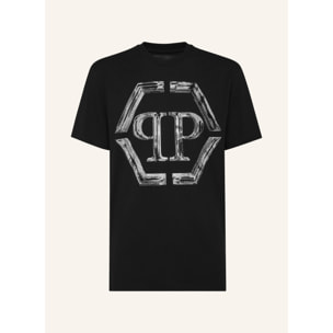 PHILIPP PLEIN Camiseta de cuello redondo y manga corta HEXAGON