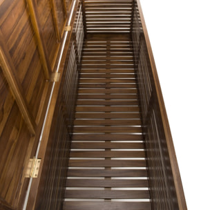 MAEVA - Coffre de jardin piscine en bois teck huilé 200x55cm