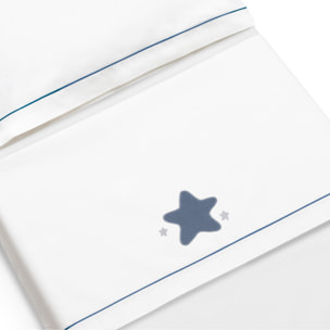 Triptico Minicuna Muselina Estrella Bco/Azul