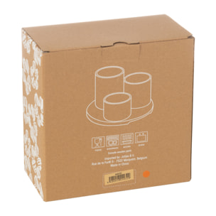 J-Line plat Apero + plateau 3 pièces - bambou/céramique - mix