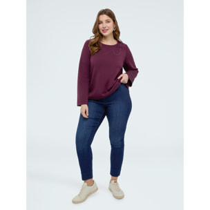 Fiorella Rubino - Jeggings dark blue con bottoni decorativi - Blu